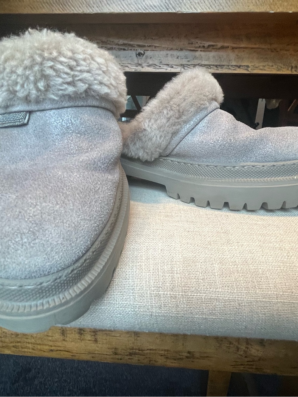 Brunello Cucinelli Metallic Fur lined women’s clogs size 37.5 - Picture 2 of 10